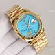 2021 NEW! Swiss Copy Rolex Oyster Perpetual Day-Date 36mm Watch Turquoise Dial Gold Presidential (4)_th.jpg